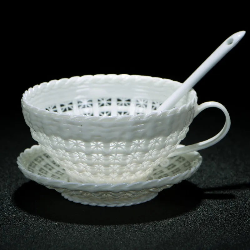 Celadon Weave Teacup
