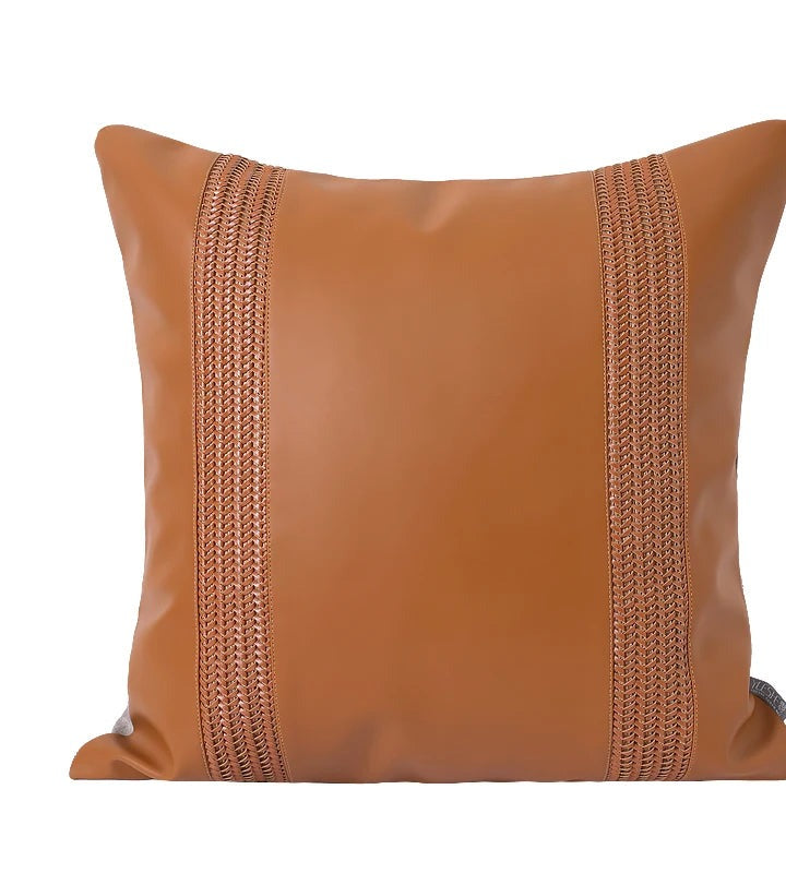 Tan Braid Cushion