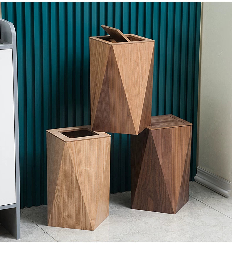 Obelisk Wooden Bin