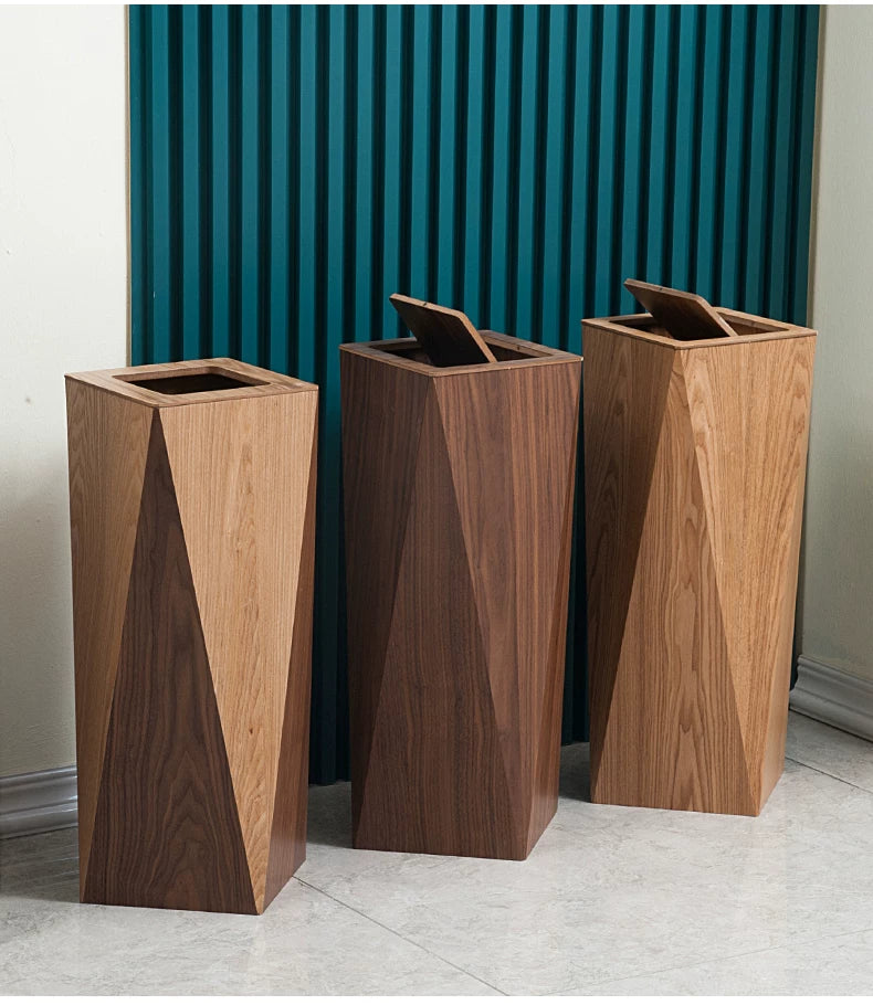 Obelisk Wooden Bin