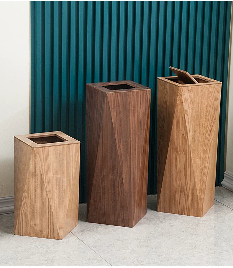 Obelisk Wooden Bin