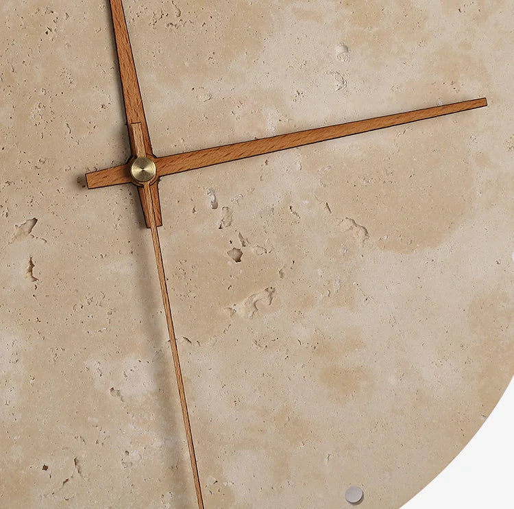 Ora Travertine Clock