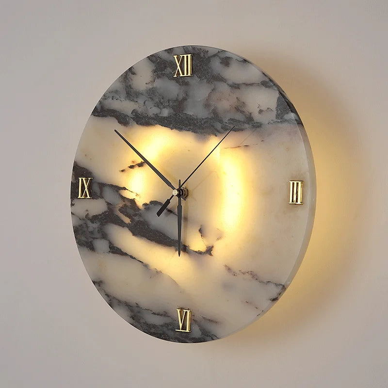 Horologe Marble Clock Light