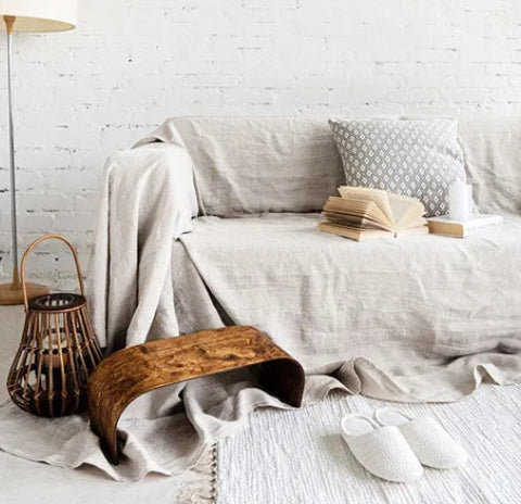 Provence Linen Sofa Cover