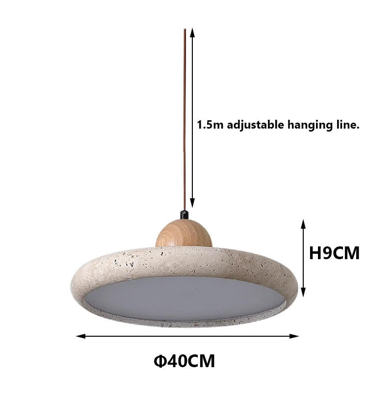 Orbita Travertine Pendant