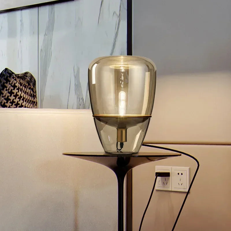 Amber Capsule Lamp