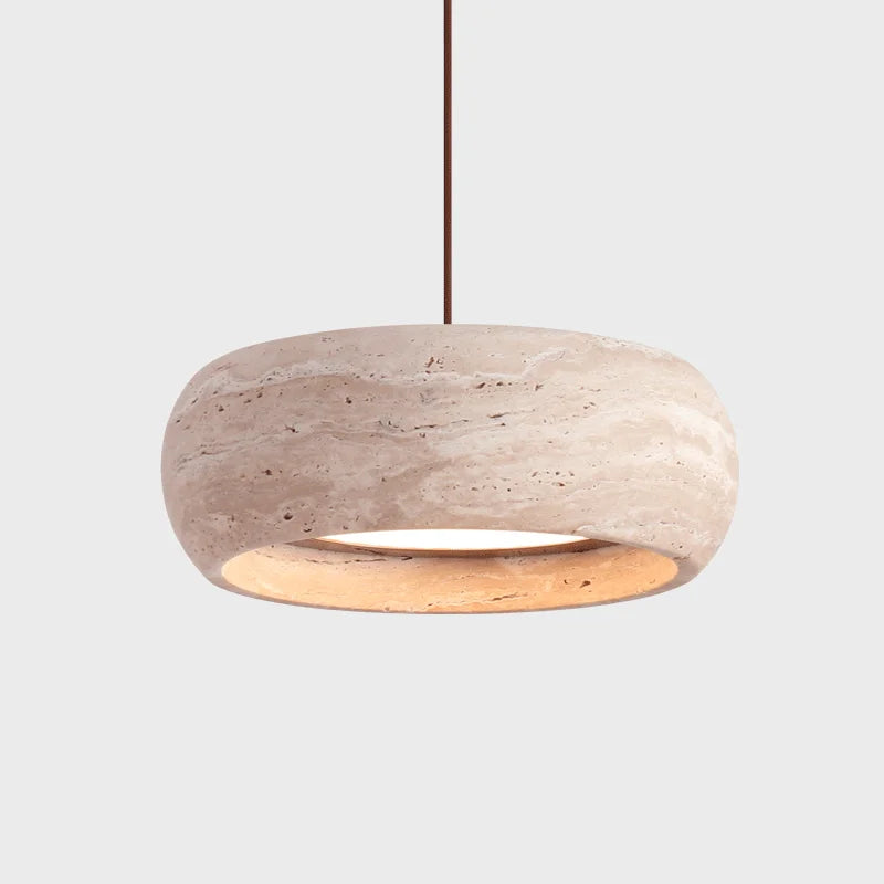 Tamburo Travertine Pendant