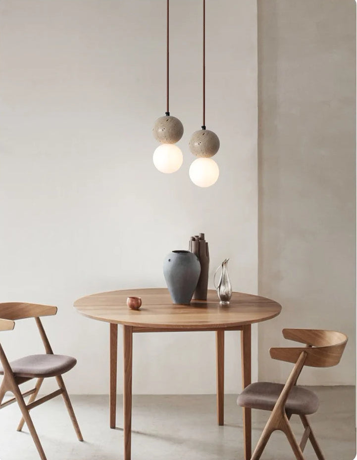 Eclipse Travertine Pendant