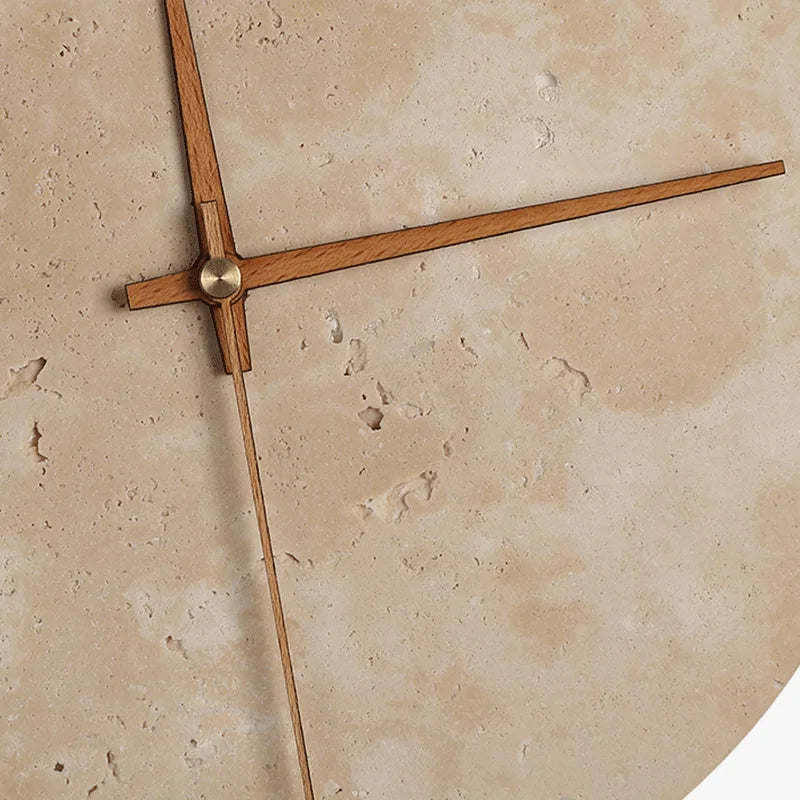Ora Travertine Clock
