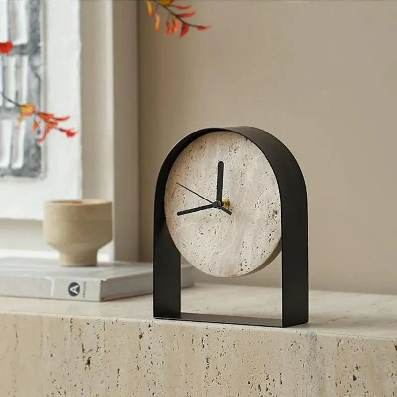 Aurelian Travertine Clock