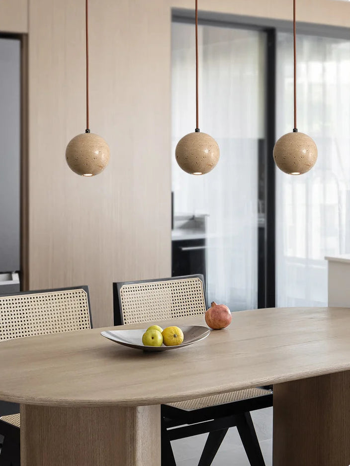 Eclipse Travertine Pendant