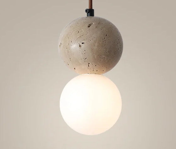 Eclipse Travertine Pendant