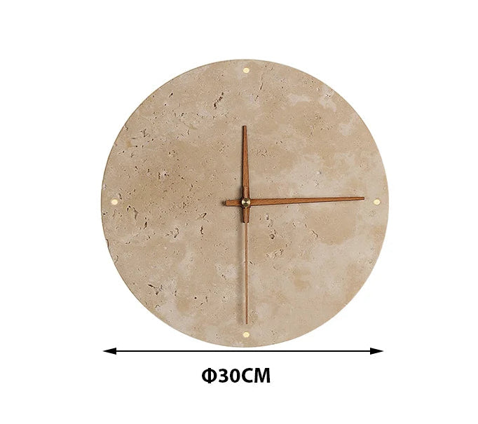 Ora Travertine Clock