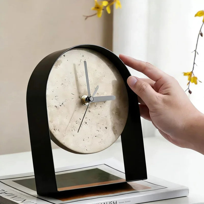 Aurelian Travertine Clock