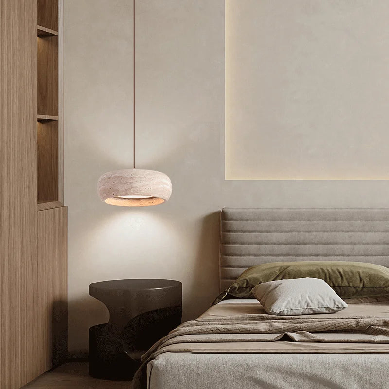 Tamburo Travertine Pendant