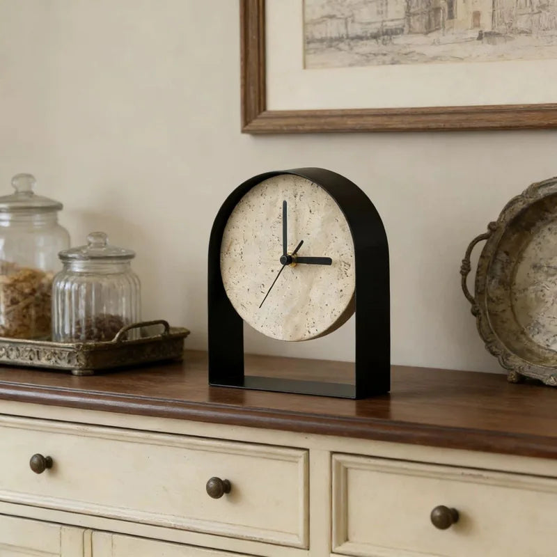 Aurelian Travertine Clock