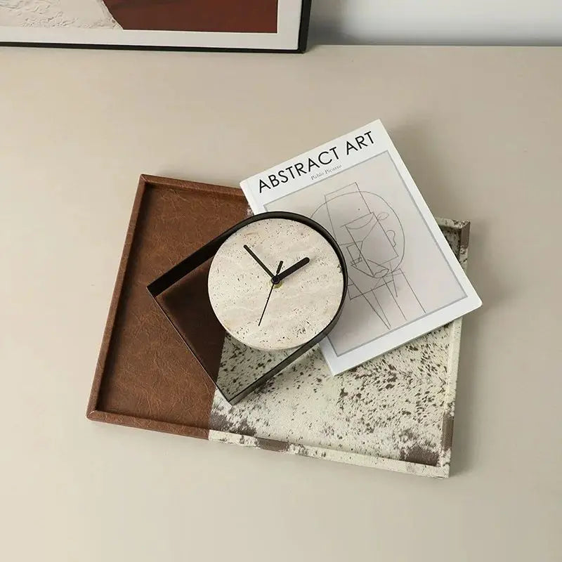 Aurelian Travertine Clock