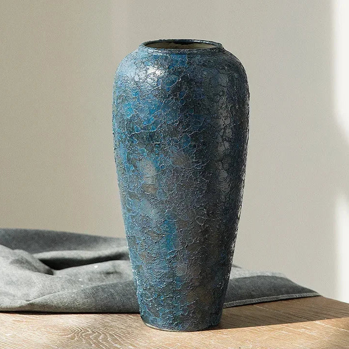 Indigo Crackle Vase