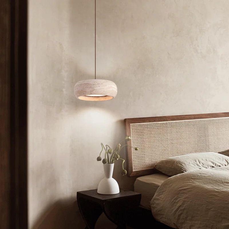 Tamburo Travertine Pendant