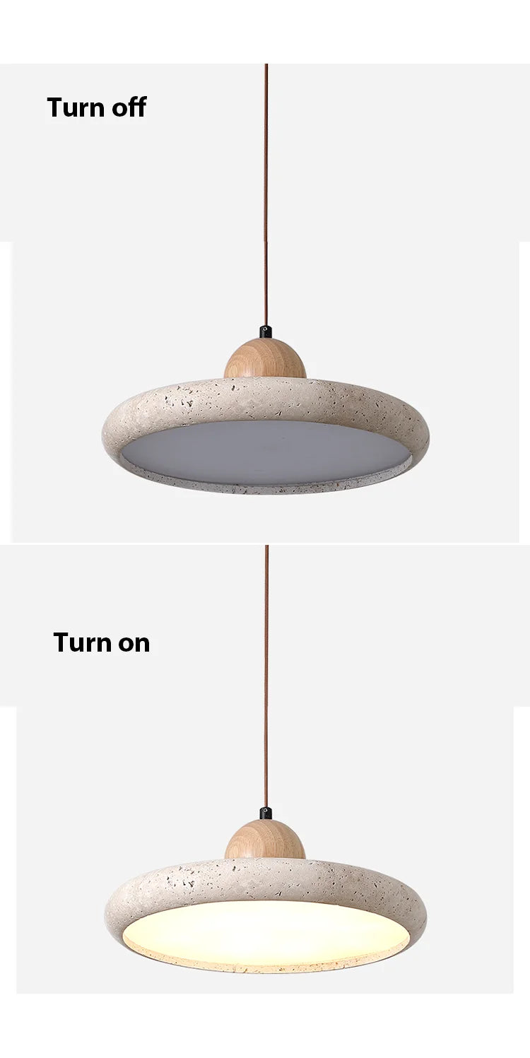 Orbita Travertine Pendant