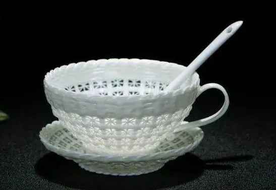 Celadon Weave Teacup
