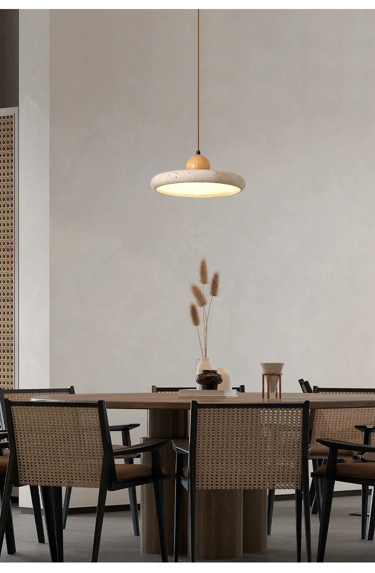 Orbita Travertine Pendant