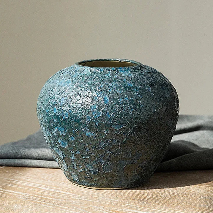 Indigo Crackle Vase