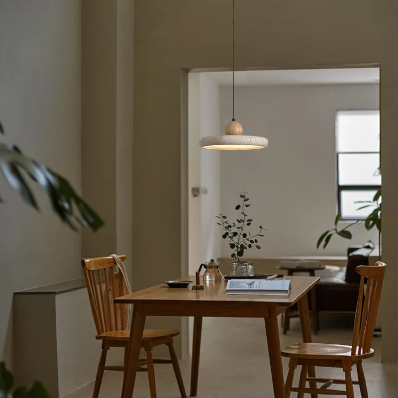 Orbita Travertine Pendant