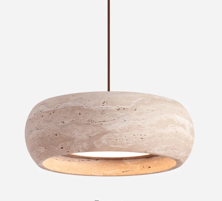 Tamburo Travertine Pendant