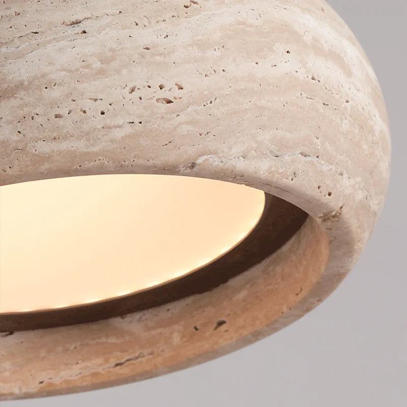 Tamburo Travertine Pendant