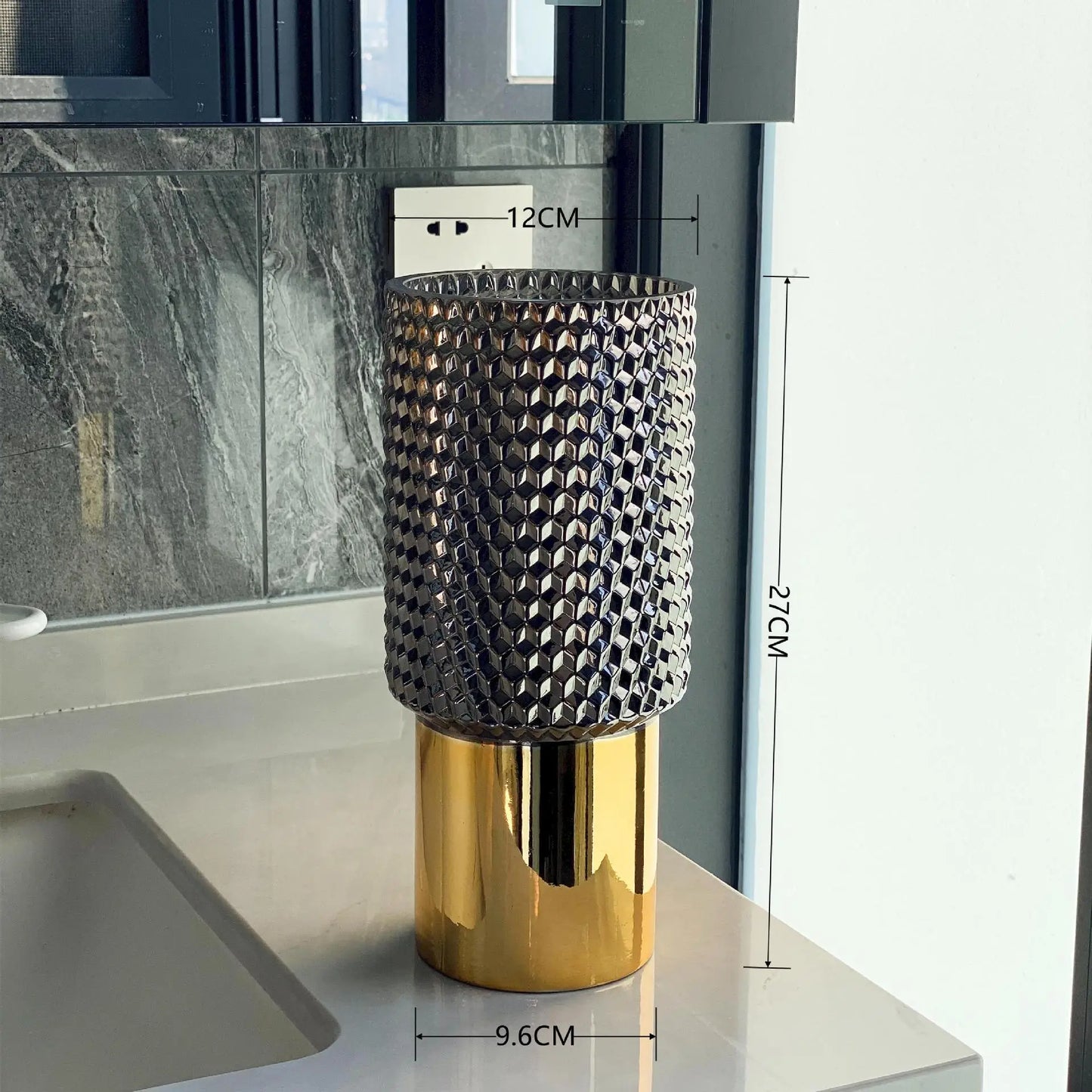 Golden Grid Vase Collection
