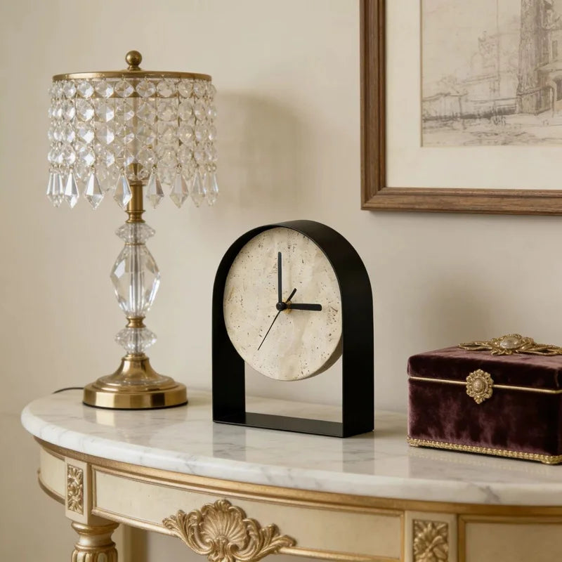 Aurelian Travertine Clock