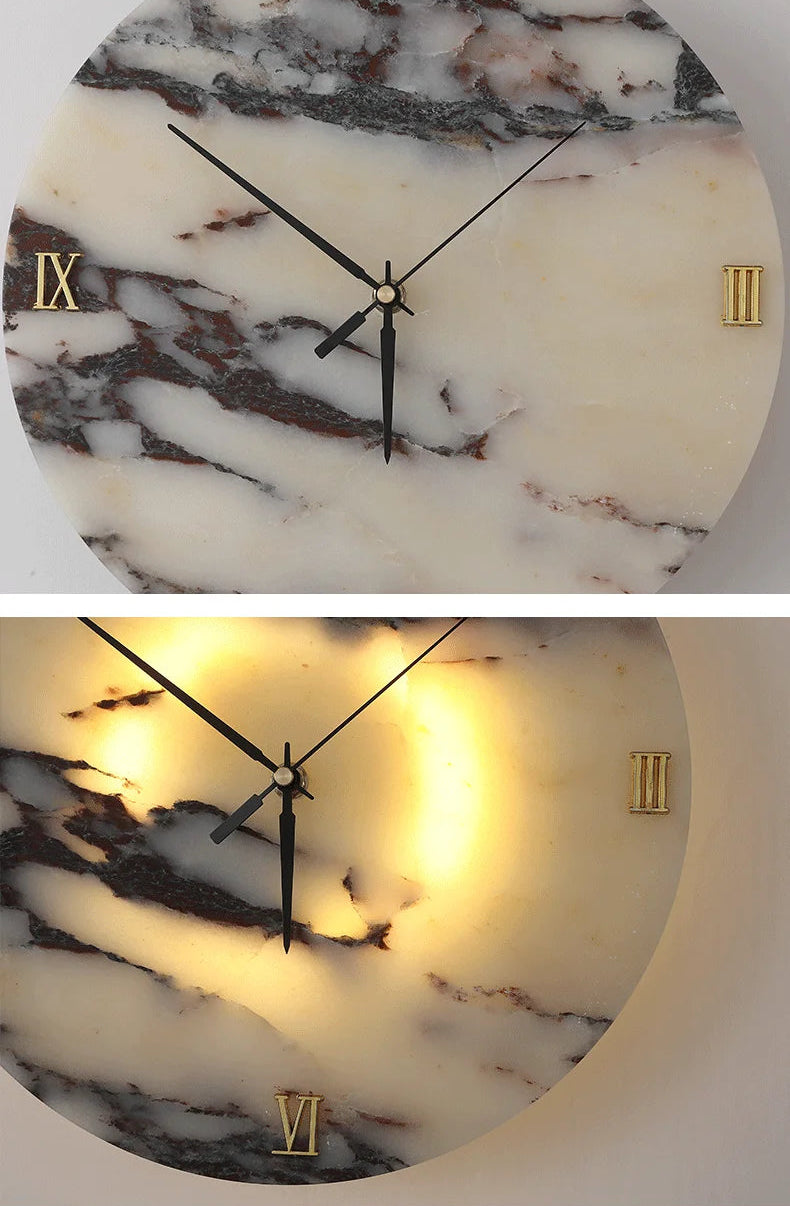 Horologe Marble Clock Light