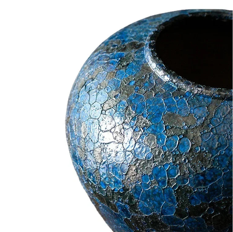 Indigo Crackle Vase