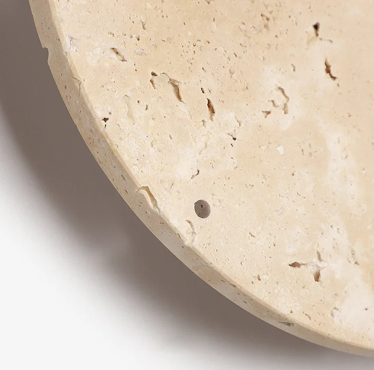 Ora Travertine Clock