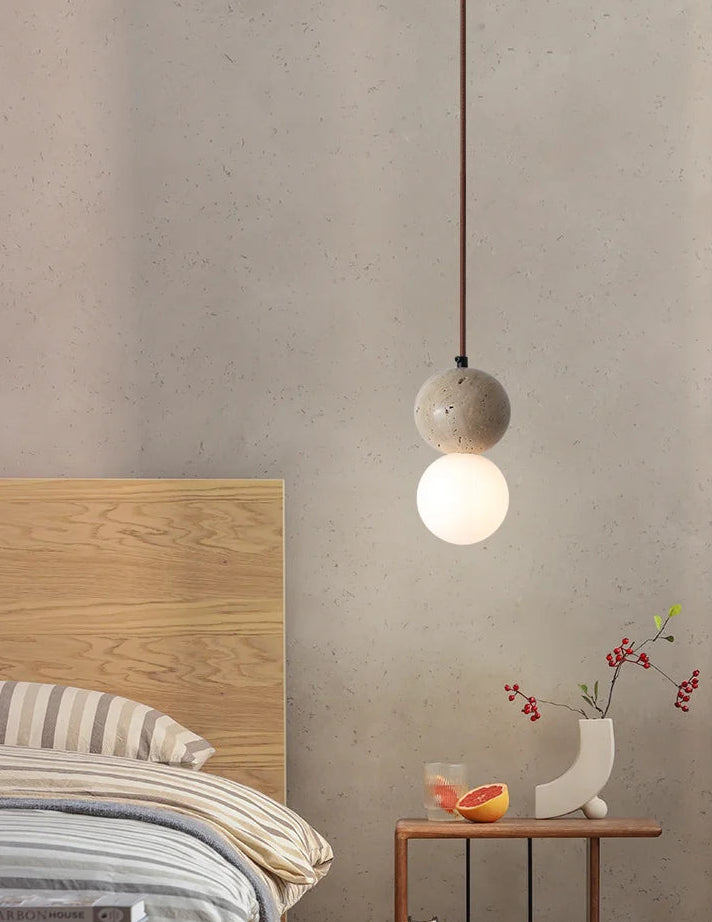 Eclipse Travertine Pendant