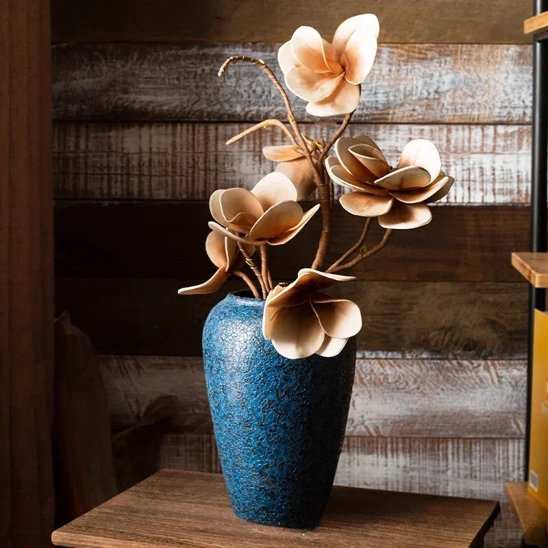 Indigo Crackle Vase