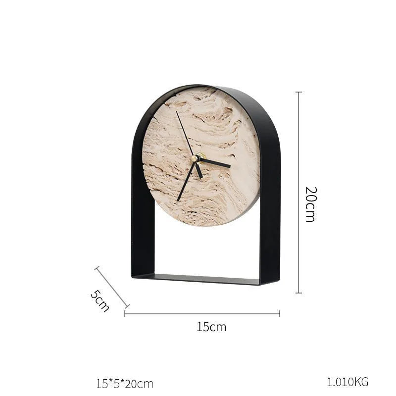 Aurelian Travertine Clock
