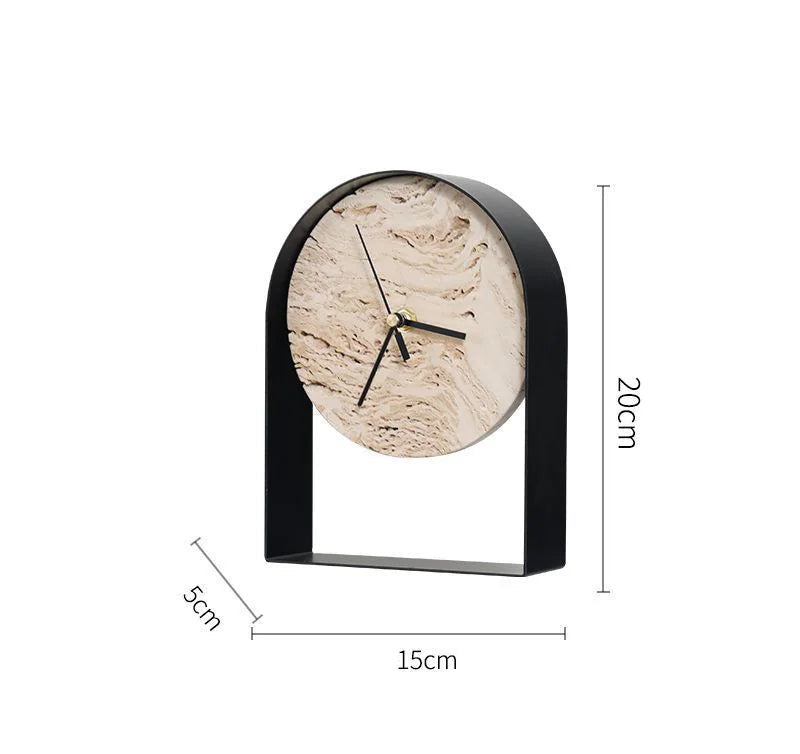 Aurelian Travertine Clock
