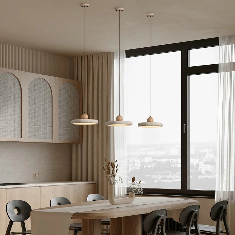 Orbita Travertine Pendant