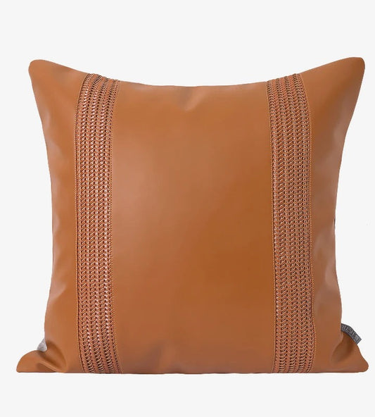 Tan Braid Cushion