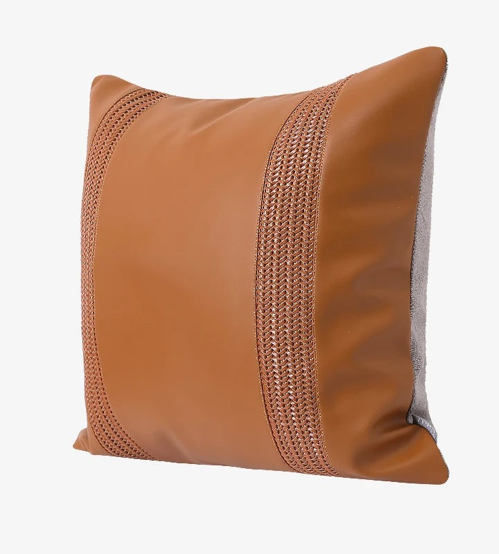 Tan Braid Cushion