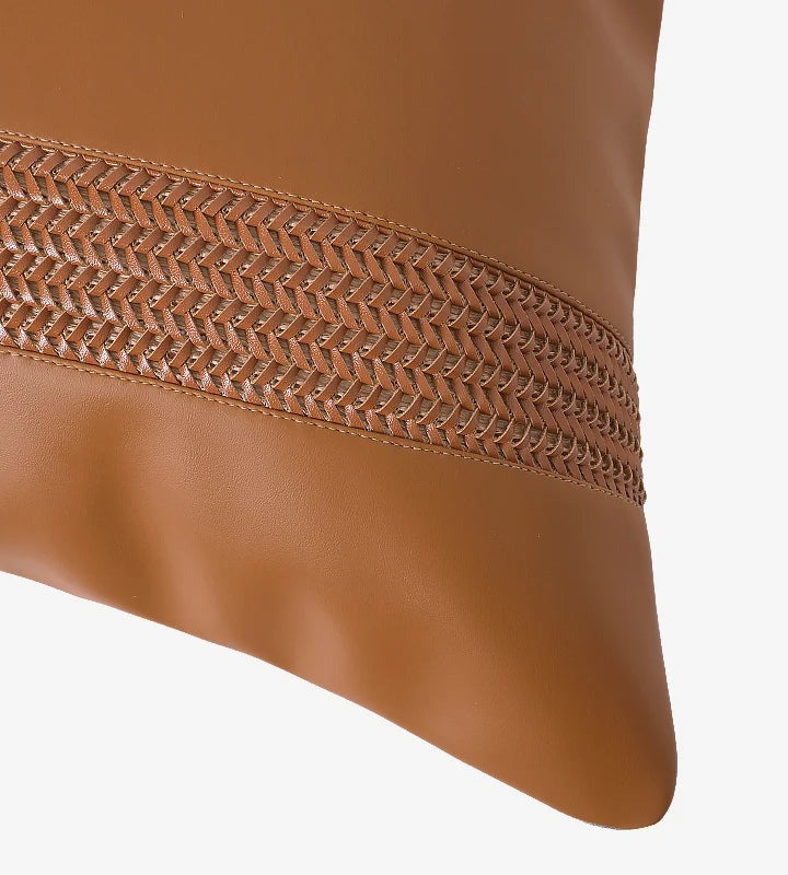 Tan Braid Cushion