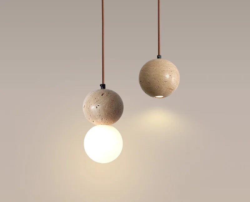 Eclipse Travertine Pendant